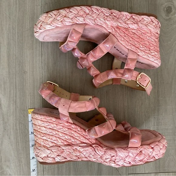 Women's High Wedge Heel Espadrilles 7 - Picture 3 of 6